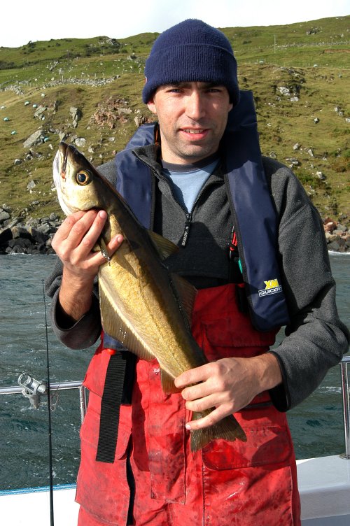 Richard Bradbury with inshore Pollack Richard Bradbury with inshore Pollack