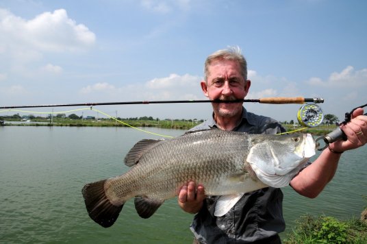Best fly caught Barra 16 lbs