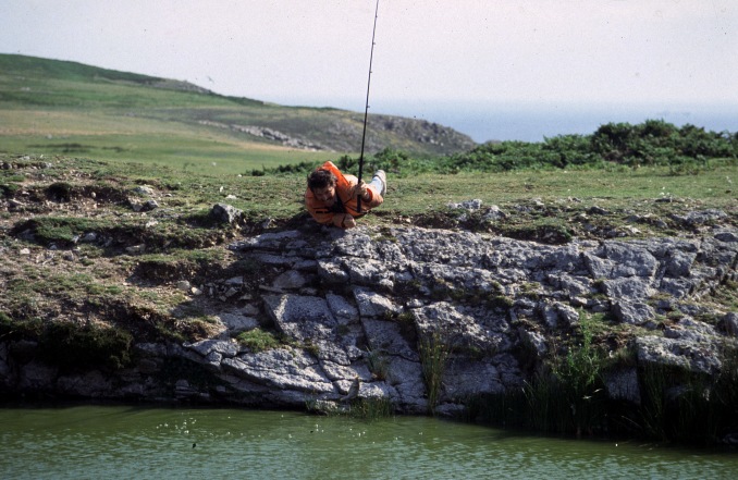 Graeme fishing the small 'Carp Pond'